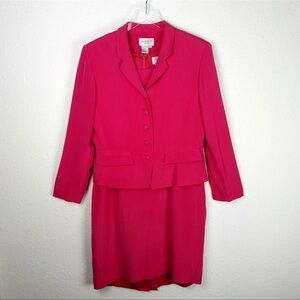 Adrianna Papell Silk Suit 12 Petite Pink Cap Sleeve Body Con Dress